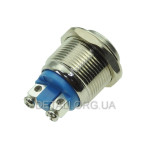 Кнопка антивандальная d22mm резьба 19mm h28mm 2 контакта под винт
