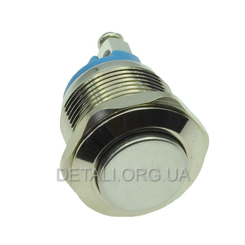 Кнопка антивандальная d22mm резьба 19mm h28mm 2 контакта под винт