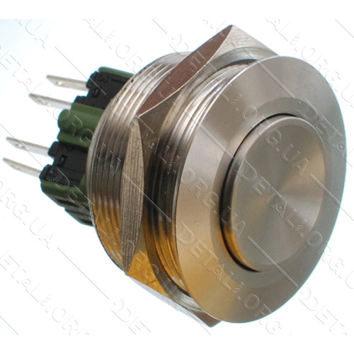 Кнопка антивандальная d34mm резьба 30mm h33mm 4 контакта