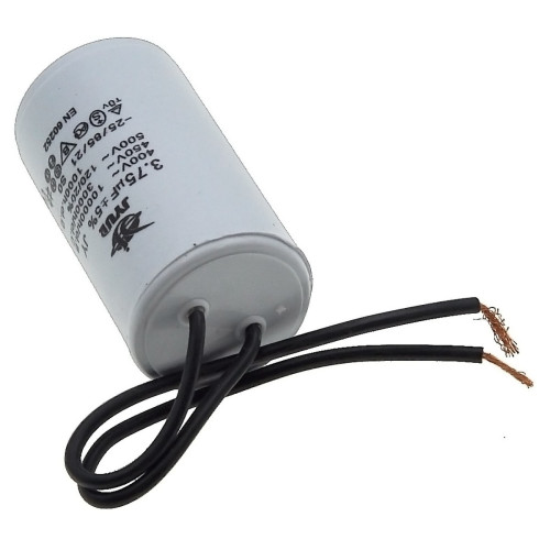 Конденсатор JYUL CBB-60 3,75мкф - 450 VAC дроти (30*53 мм)