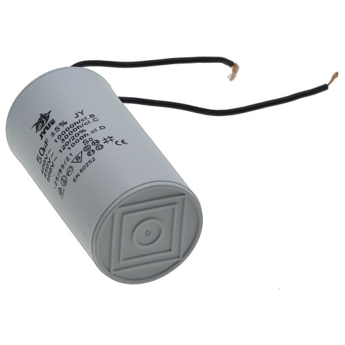 Конденсатор JYUL CBB-60 50мкф - 450 VAC дроти (50*95 мм)