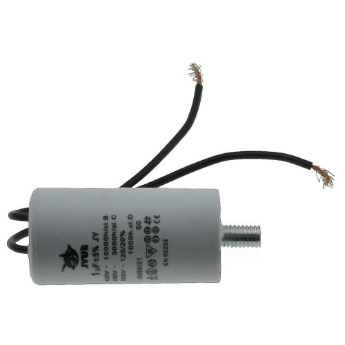 конденсатор JYUL CBB-60L 1мкф - 450 VAC болт + дроти (30*59 mm)