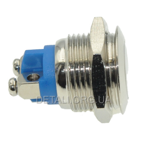 Кнопка антивандальная d18mm різьблення 16mm h21mm 2 контакти під гвинт