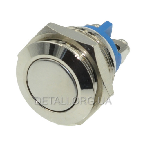 Кнопка антивандальная d18mm різьблення 16mm h21mm 2 контакти під гвинт