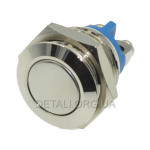 Кнопка антивандальная d18mm різьблення 16mm h21mm 2 контакти під гвинт