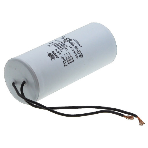 Конденсатор JYUL CBB-60L 70мкф - 450 VAC болт + провода (50*120 mm)