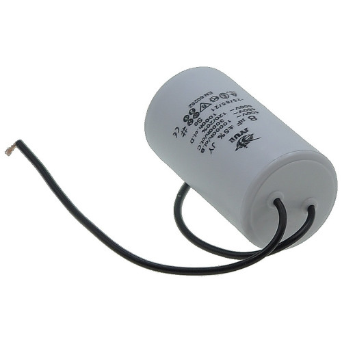 Конденсатор JYUL CBB-60 8мкф - 450 VAC провода (35*63 mm)