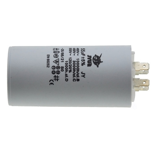 Конденсатор JYUL CBB-60H 55мкф - 450 VAC клеммы (50*100 мм)