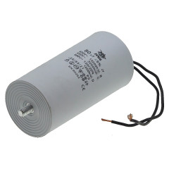 Конденсатор JYUL CBB-60L 80мкф - 450 VAC болт + провода (60*123 mm) 2