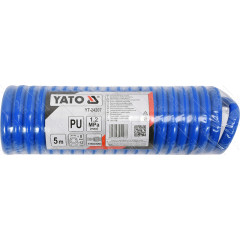 Шланг пневматический спираль полиуретан YATO быстросъем d 8/12 мм d12 Bar L 5 м 2