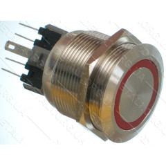 кнопка антивандальная d28mm різьблення 25mm h34mm 6 контактів індикація