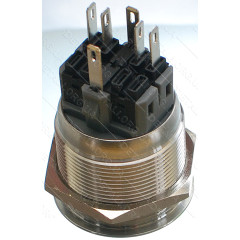 кнопка антивандальная d28mm різьблення 25mm h34mm 6 контактів індикація 2