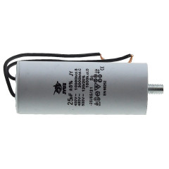 Конденсатор JYUL CBB-60L 25мкф - 450 VAC болт + дроту(40*98 mm)