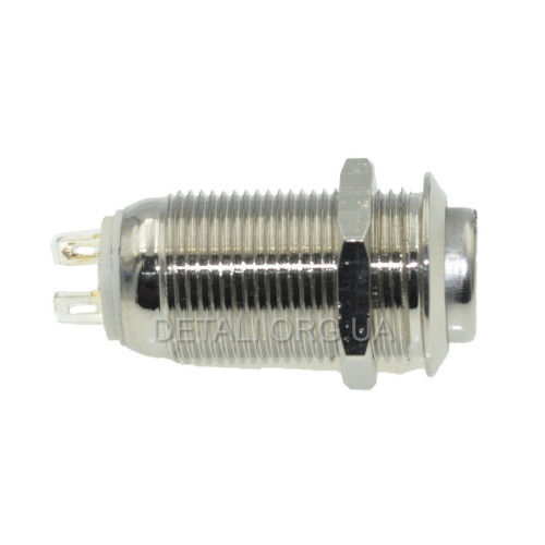 Кнопка антивандальная d14mm резьба 12mm h25mm 2 положения 2 контакта