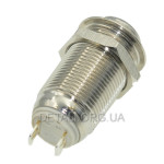 Кнопка антивандальная d14mm резьба 12mm h25mm 2 положения 2 контакта