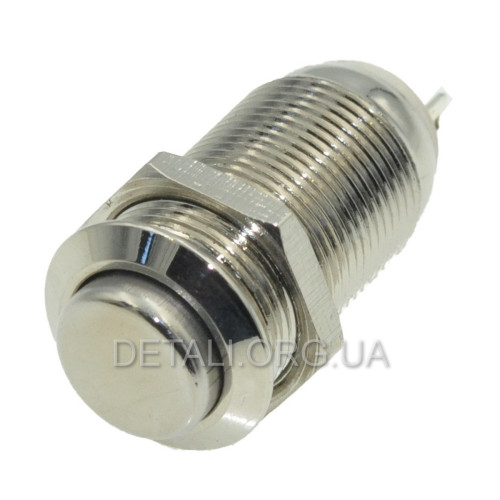 Кнопка антивандальная d14mm резьба 12mm h25mm 2 положения 2 контакта
