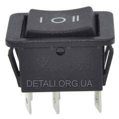 Тумблер 3 положення 6 контактів 25*34 mm 16A