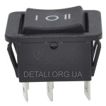 Тумблер 3 положення 6 контактів 25*34 mm 16A