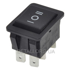 Тумблер 3 положення 6 контактів 25*34 mm 16A 2