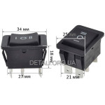 Тумблер 3 положення 6 контактів 25*34 mm 16A