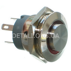 Кнопка антивандальная d22mm резьба 19mm h20mm 4 контакта индикация