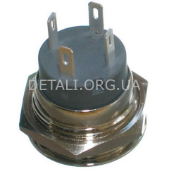 Кнопка антивандальная d22mm резьба 19mm h20mm 4 контакта индикация 2