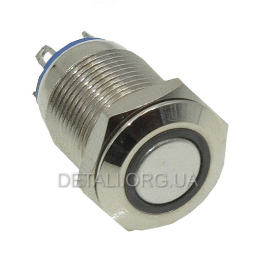 Кнопка антивандальная d14mm різьблення 12mm h18mm 4 контакти