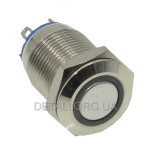 Кнопка антивандальная d14mm резьба 12mm h18mm 4 контакта