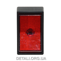 Тумблер з підсвічуванням 2 положення 3 контакти 20*34 мм 12V 2