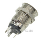 Кнопка антивандальная d18mm різьблення 16mm h27mm 5 контактів індикація