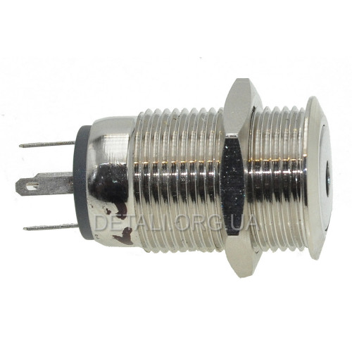 Кнопка антивандальная d18mm резьба 16mm h27mm 5 контактов индикация