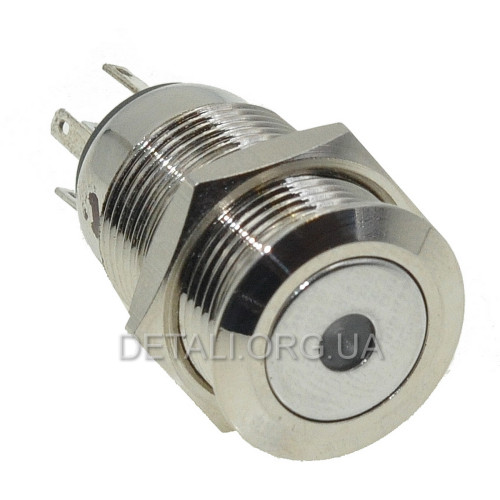 Кнопка антивандальная d18mm резьба 16mm h27mm 5 контактов индикация