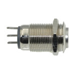Кнопка антивандальная d18mm різьблення 16mm h28mm 3 контакти