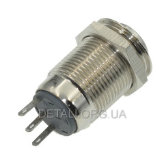 Кнопка антивандальная d18mm різьблення 16mm h28mm 3 контакти 2