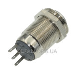 Кнопка антивандальная d18mm різьблення 16mm h28mm 3 контакти