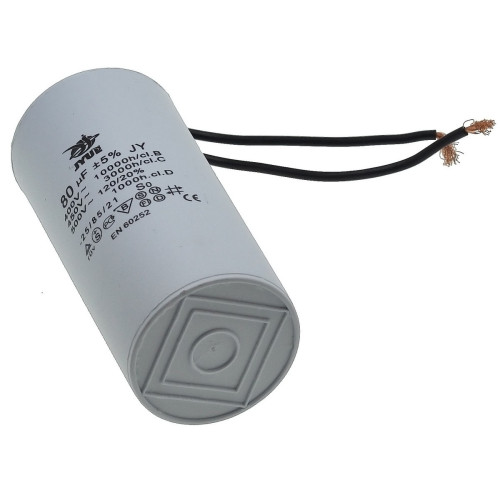 Конденсатор JYUL CBB-60 80мкф - 450 VAC провода (55*120 mm)