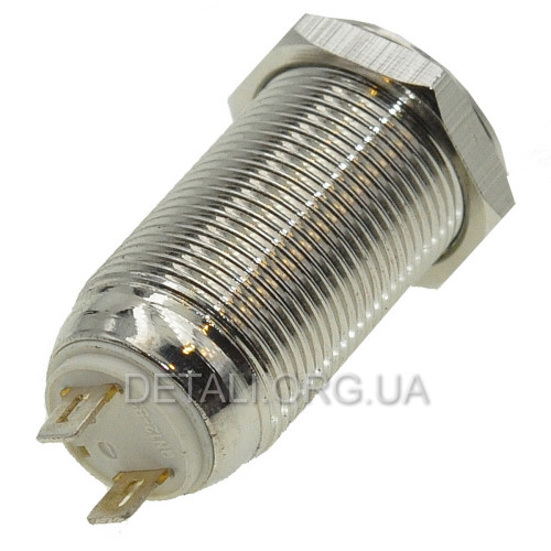 Кнопка антивандальная d14mm різьблення 12mm h25mm 2 положення 2 контакти
