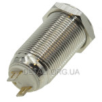 Кнопка антивандальная d14mm резьба 12mm h25mm 2 положения 2 контакта