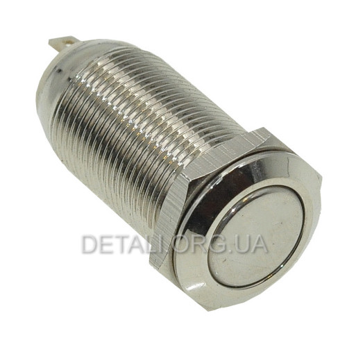 Кнопка антивандальная d14mm різьблення 12mm h25mm 2 положення 2 контакти