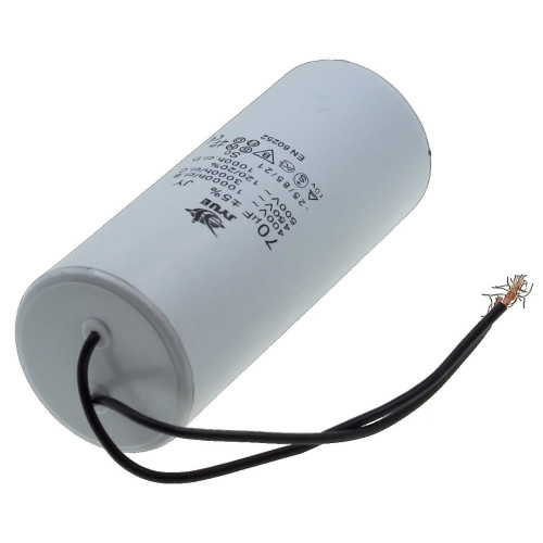 Конденсатор JYUL CBB-60 70мкф - 450 VAC дроти (50*123 мм)