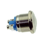 Кнопка антивандальна d22mm різьблення 19mm h28mm 2 контакти під гвинт