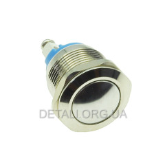 Кнопка антивандальна d22mm різьблення 19mm h28mm 2 контакти під гвинт 2
