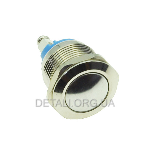 Кнопка антивандальна d22mm різьблення 19mm h28mm 2 контакти під гвинт