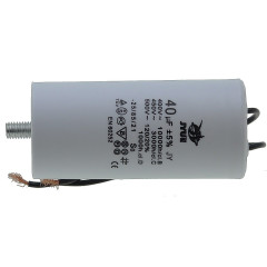 Конденсатор JYUL CBB-60L 40мкф - 450 VAC болт + провода (45*98 mm)