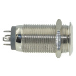Кнопка антивандальная d14mm резьба 12mm h25mm 2 положения 4 контакта индикация