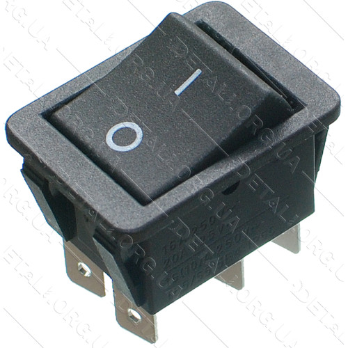 Тумблер 2 положения 6 контактов 25*33 mm 16A