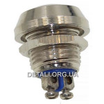 Кнопка антивандальная d18mm різьблення 12mm h17mm 2 контакти під гвинт