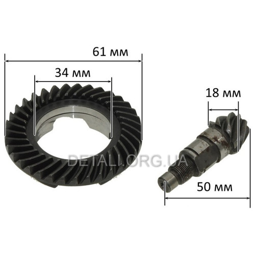 Ведомая+ведущая перфоратора Industrial UP-2300 SDS MAX (d34*61/h17 мм/d18/L50 мм)