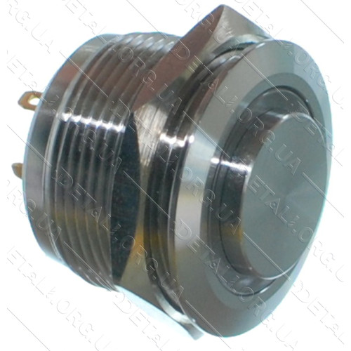 кнопка антивандальная d25mm різьблення 22mm h20mm 4 контакти індикація
