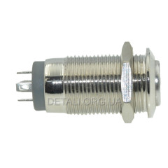 Кнопка антивандальная d14mm резьба 12mm h25mm 2 положения 4 контакта индикация 2